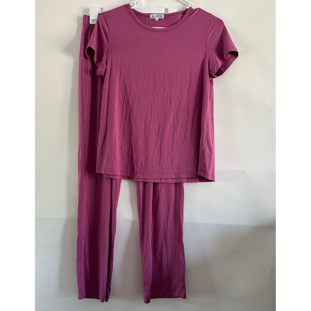 Lake Pajamas Dreamknit Short Sleeve Set Berry Pink Modal Loungewear XS